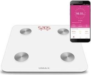 Obrázok pre výrobcu UMAX chytrá váha Smart Scale US20M/ 0,2 – 150 kg/ Bluetooth 4.0/ 6 tělesných parametrů/ čeština/ bílá