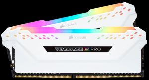 Obrázok pre výrobcu Corsair Vengeance RGB Series LED 16GB, 3600MHz DDR4 CL18 biely chladič