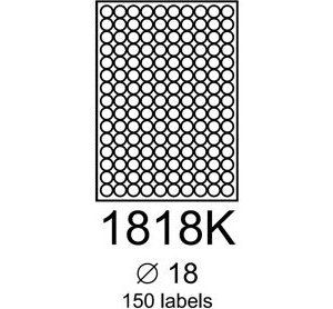 Obrázok pre výrobcu etikety RAYFILM 18mm kruh univerzálne biele R01001818KA (100 list./A4)
