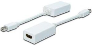 Obrázok pre výrobcu Digitus kabelový adaptér DisplayPort, mini DP - HDMI typ A M / F, 0,15m, kompatibilní s DP 1.1a, CE, wh