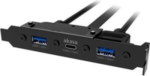 Obrázok pre výrobcu Adaptér AKASA MB interný, USB 3.1 interný kábel adaptéra Gen2 a dva porty Gen1 typu A, 50 cm