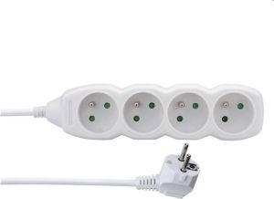 Obrázok pre výrobcu PremiumCord Prodlužovací přívod 230V 2m, 4 zásuvky, bílá