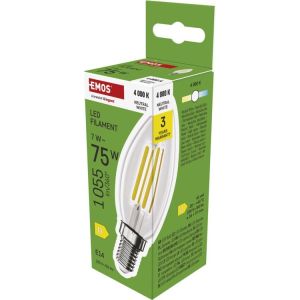 Obrázok pre výrobcu EMOS LED FLM CANDLE 7W(75W) 1055lm E14 NW
