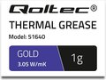 Obrázok pre výrobcu Qoltec teplovodivá pasta 3.05 W/m-K | 1g | gold