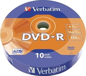 Obrázok pre výrobcu VERBATIM DVD-R 4,7 GB 16x 10-spindl RETAIL