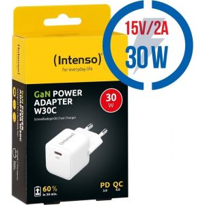 Obrázok pre výrobcu INTENSO W30C GaN, 1x USB C, Nabíjačka, 30W, biela