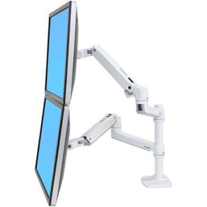 Obrázok pre výrobcu ERGOTRON LX Dual Stacking Arm, stolní ramena pro 2 lcd. max. 27", flexibilní , bílé