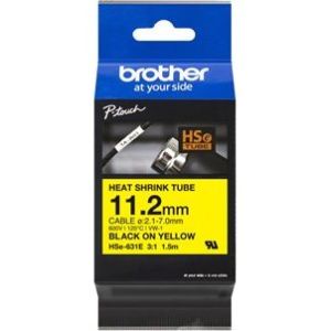 Obrázok pre výrobcu Brother - HSE-631E, bužírka žlutá / černá (11,2 mm)