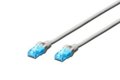 Obrázok pre výrobcu Digitus Ecoline Patch kabel, UTP, CAT 5e, AWG 26/7, šedý 0,25m