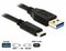 Obrázok pre výrobcu Delock Kabel SuperSpeed USB 10 Gbps (USB 3.1, Gen 2) Typ A samec > USB Type-C™ samec 0,5 m černý