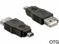 Obrázok pre výrobcu Delock adaptér USB mini samec > USB 2.0-A samice OTG