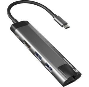 Obrázok pre výrobcu Multifunkční adaptér 5 v 1 Natec FOWLER GO HUB 2X USB 3.0 HUB, HDMI 4K, USB-C PD, RJ45