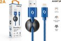 Obrázok pre výrobcu ALIGATOR PREMIUM Datový kabel 2A, Lightning modrý, 1M