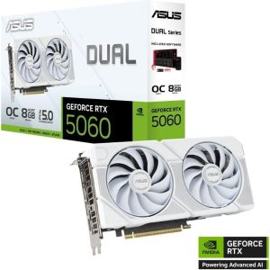 Obrázok pre výrobcu ASUS VGA NVIDIA GeForce RTX 5060 DUAL OC 8G WHITE, 8GB GDDR7, 3xDP, 1xHDMI