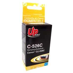 Obrázok pre výrobcu UPrint kompatibil ink s CLI526C, cyan, 10ml, C-526C, pre Canon Pixma MG5150, MG5250, MG6150, MG8150, s čipom