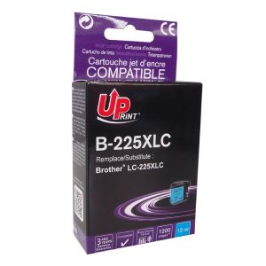 Obrázok pre výrobcu UPrint kompatibil ink s LC-225XLC, LC-225XLC, cyan, 1200str., 13ml, B-225XLC, pre Brother MFC-J4420DW, MFC-J4620DW