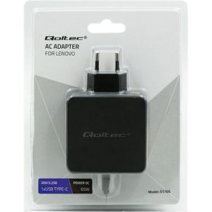 Obrázok pre výrobcu Qoltec Adaptér pre notebooky Lenovo 65W 20V 3.25A Slim tip+pin