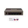 Obrázok pre výrobcu Tenda TEF1005D - 5x 10/100Mbps Switch, Fanless-bez ventilátorů, ochrana proti přepětí, Auto MDI/MDIX