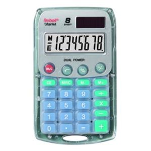 Obrázok pre výrobcu Kalkulačka Rebell, RE-STARLET BX, transparentná, vrecková, osemmiestna