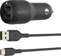 Obrázok pre výrobcu BELKIN Dual USB-A auto nabíječka 24W + USB-C kabel