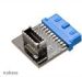 Obrázok pre výrobcu Adaptér AKASA AK-CBUB51-BK USB 3.0 19-pinový MB header na USB 3.1 20-pinový konektor Key A