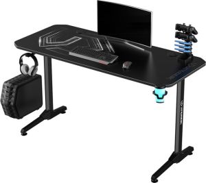 Obrázok pre výrobcu ULTRADESK Herný stôl FRAG - WHITE V3, 140x60 cm, 76 cm, s XXL podložkou pod myš, s ultradesk BEAM, držiak slúchadiel aj nápojov