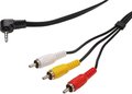 Obrázok pre výrobcu PremiumCord Video + Audio kabel, stereo 3.5mm 4 pinový - 3x CINCH RCA stíněný, M/M, 1,5m