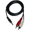 Obrázok pre výrobcu Kabel Jack (3,5mm) M- Cinch 2x M, 1.5m, čierna, Logo