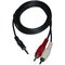 Obrázok pre výrobcu Kabel Jack (3,5mm) M- Cinch 2x M, 1.5m, čierna, Logo