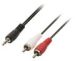 Obrázok pre výrobcu Valueline VLAP22200B15 - Stereo Audio Kabel 3.5mm zástrčka - 2x CINCH zástrčka 1.50 m, černá