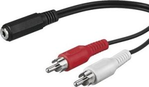 Obrázok pre výrobcu PremiumCord Kabel Jack 3.5mm-2xCINCH F/M 1,5m