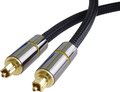 Obrázok pre výrobcu PremiumCord Optický audio kabel Toslink, OD:7mm, Gold-metal design + Nylon 1m