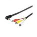 Obrázok pre výrobcu Kabel Jack (3,5mm) M- Cinch 3x M, 1.5m, 4-pólový jack, čierny