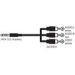 Obrázok pre výrobcu Kabel Jack (3,5mm) M- Cinch 3x M, 1.5m, 4-pólový jack, čierny