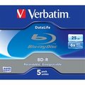 Obrázok pre výrobcu Verbatim Blu-ray BD-R DataLife [ Jewel Case 5 | 25GB | 6x | WHITE BLUE SURFACE ]