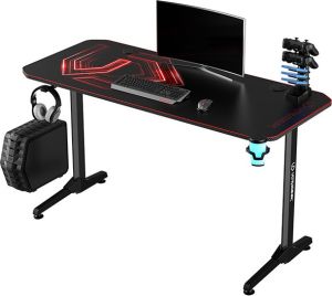 Obrázok pre výrobcu ULTRADESK Herný stôl FRAG - RED V3, 140x60 cm, 76 cm, s XXL podložkou pod myš, s ultradesk BEAM, držiak slúchadiel aj nápojov