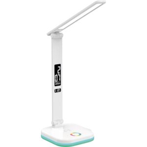 Obrázok pre výrobcu Platinet PDL711RGBW stolní LED lampa stmívatelná, bezdrátové nabíjení, hodiny, bílá