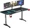 Obrázok pre výrobcu ULTRADESK Herný stôl FRAG XXL BLUE, 160 x 75 cm, 75 cm, držiak nápojov a slúchadiel, stojan BEAM, s celoplošnou XXL podložkou pod