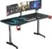 Obrázok pre výrobcu ULTRADESK Herný stôl FRAG XXL BLUE, 160 x 75 cm, 75 cm, držiak nápojov a slúchadiel, stojan BEAM, s celoplošnou XXL podložkou pod