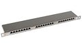 Obrázok pre výrobcu Solarix 19" Patch panel 24xRJ45 CAT5E STP s vyvaz.lištou nerez 0,5 U