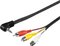 Obrázok pre výrobcu Kabel Jack (3,5mm) M- Cinch 3x M, 1.5m, 4-pólový jack, čierna, Logo, blister