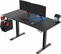 Obrázok pre výrobcu ULTRADESK Herný stôl LEVEL V2 BLUE, 140x68cm, 72-117cm, elektricky nastaviteľná výška, s XXL podložkou pod myš, držiak slúchadiel