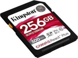 Obrázok pre výrobcu Kingston 256GB Canvas React Plus SDXC UHS-II 300R/260W U3 V90 pre Full HD/4K/8K