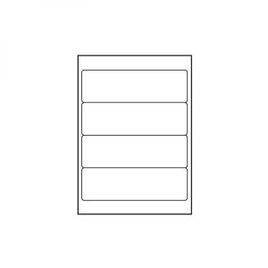 Obrázok pre výrobcu Logo etikety 192mm x 61mm, A4, matné, biele, 4 etikety, 140g/m2, balené po 25 ks, pre atramentové a laserové tlačiarne