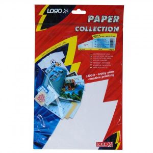 Obrázok pre výrobcu Logo etikety 210mm x 297mm, A4, matné, biele, 1 etiketa, 140g/m2, balené po 25 ks, pre atramentové a laserové tlačiarne