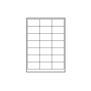 Obrázok pre výrobcu Logo etikety 63mm x 39.5mm, A4, matné, biele, 21 etiketa, 140g/m2, balené po 10 ks, pre atramentové a laserové tlačiarne