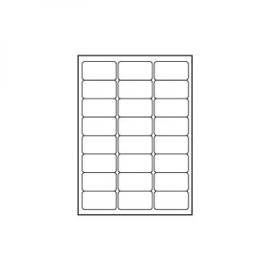 Obrázok pre výrobcu Logo etikety 68mm x 36mm, A4, matné, biele, 24 etikiet, 140g/m2, balené po 25 ks, pre atramentové a laserové tlačiarne