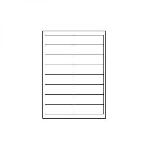 Obrázok pre výrobcu Logo etikety 99.1mm x 34mm, A4, matné, biele, 16 etikiet, 140g/m2, balené po 25 ks, pre atramentové a laserové tlačiarne