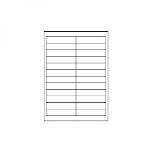 Obrázok pre výrobcu Logo etikety 100mm x 23mm, A4, matné, biele, 24 etikety, 140g/m2, balené po 10 ks, pre atramentové a laserové tlačiarne