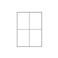 Obrázok pre výrobcu Logo etikety 105mm x 148mm, A4, matné, biele, 4 etikety, 140g/m2, balené po 25 ks, pre atramentové a laserové tlačiarne